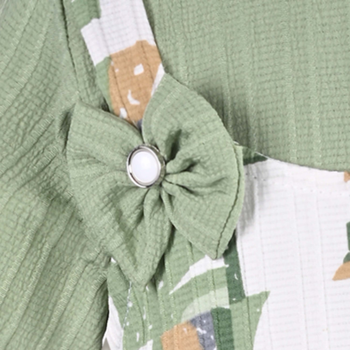 Girls Abstract Print T-shirt and Pinafore Dungaree Dress Set