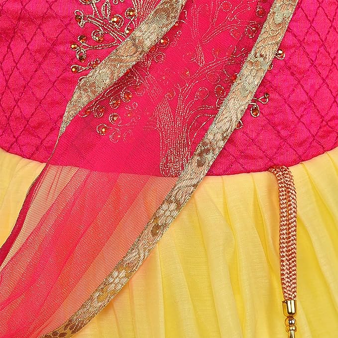 Girls Embroidered Ethnic Half saree dress