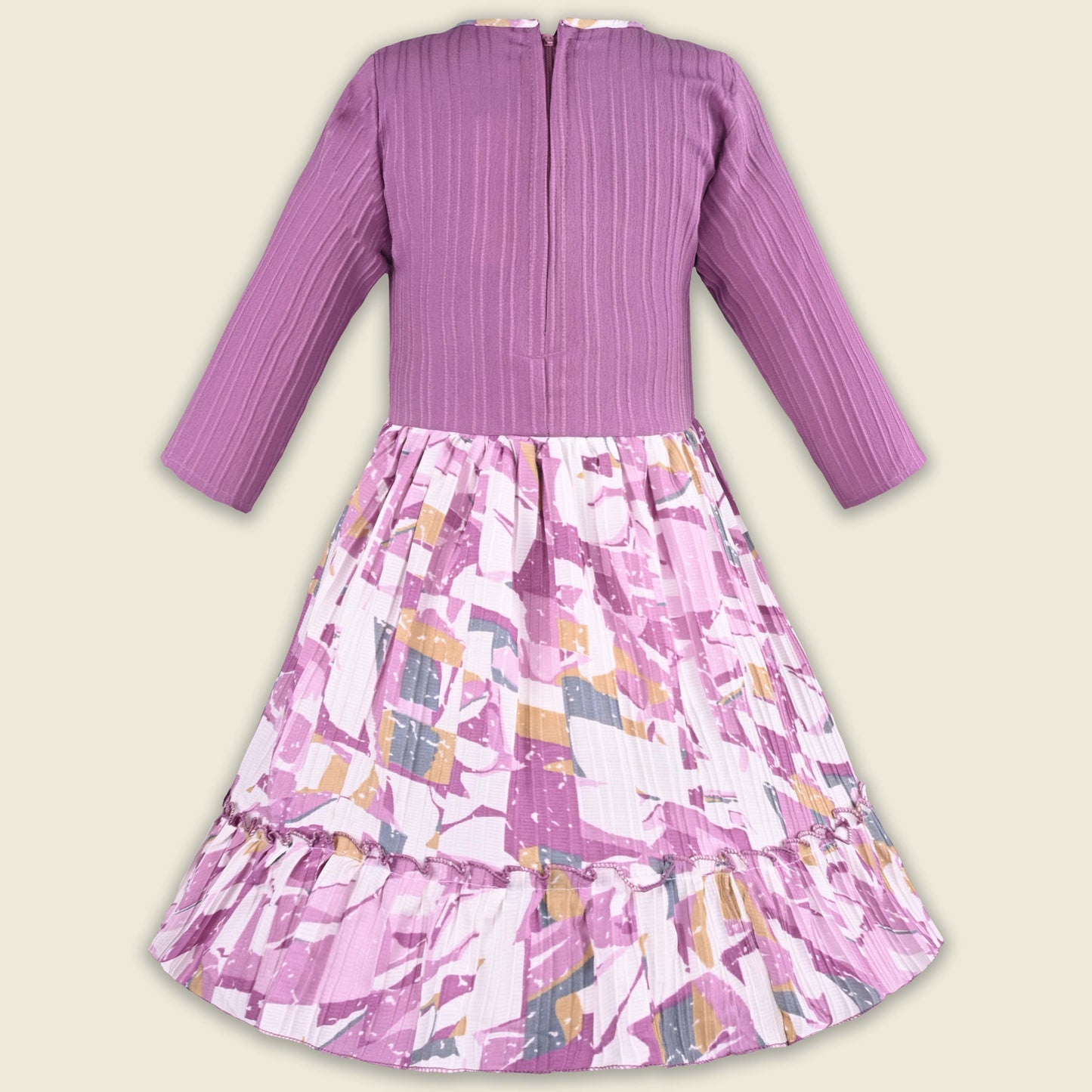 Girls Abstract Print T-shirt and Pinafore Dungaree Dress Set