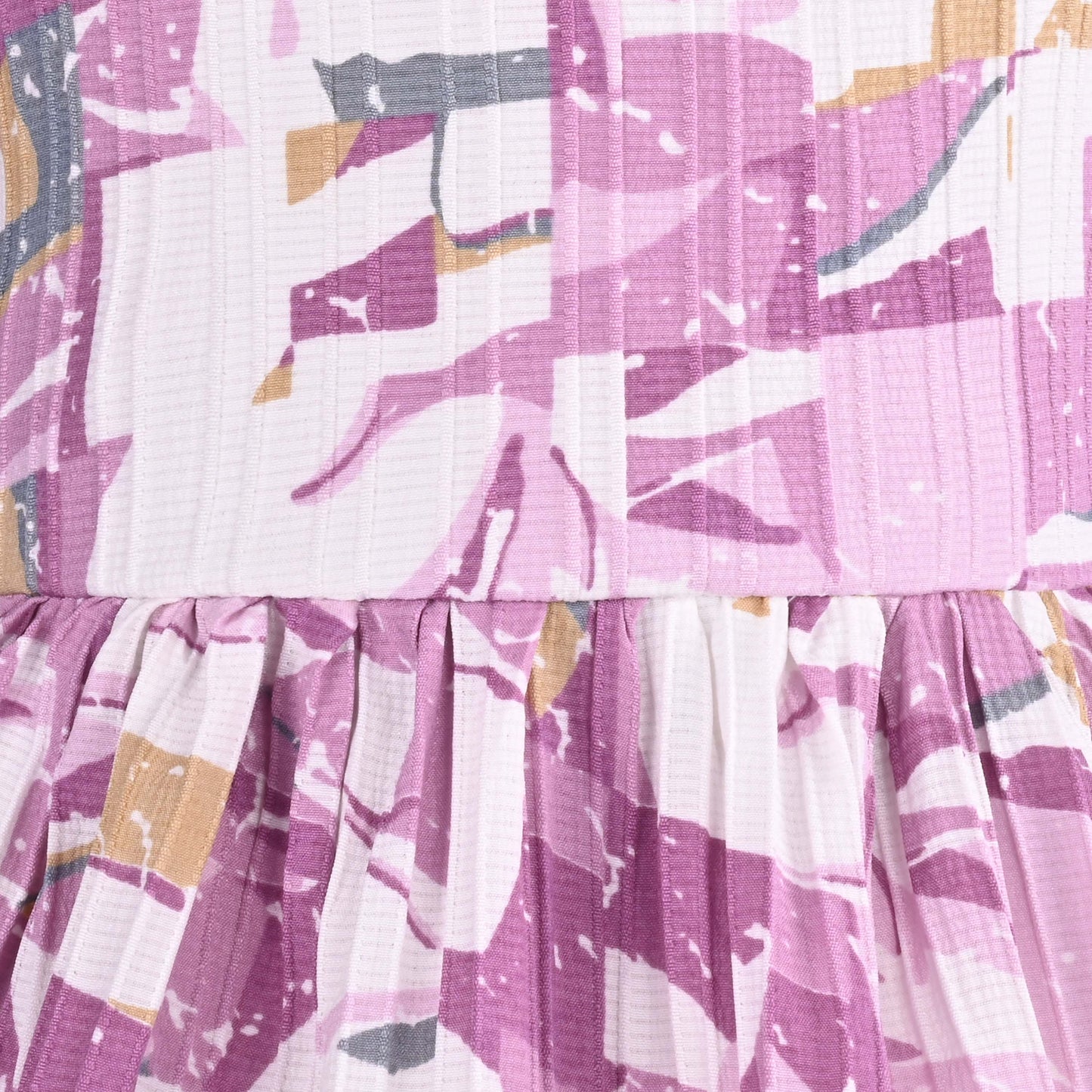 Girls Abstract Print T-shirt and Pinafore Dungaree Dress Set