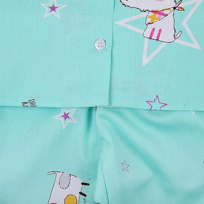 Unisex Printed Top and Bottom Pyjamas Night Dress