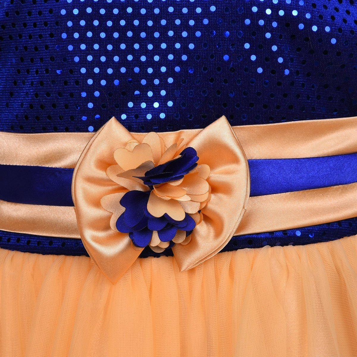Baby Girls Party Wear Frock Dress DN fr130bge - Wish Karo Party Wear - frocks Party Wear - baby dress