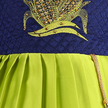 Girls Embroidered Ethnic Flared Dress