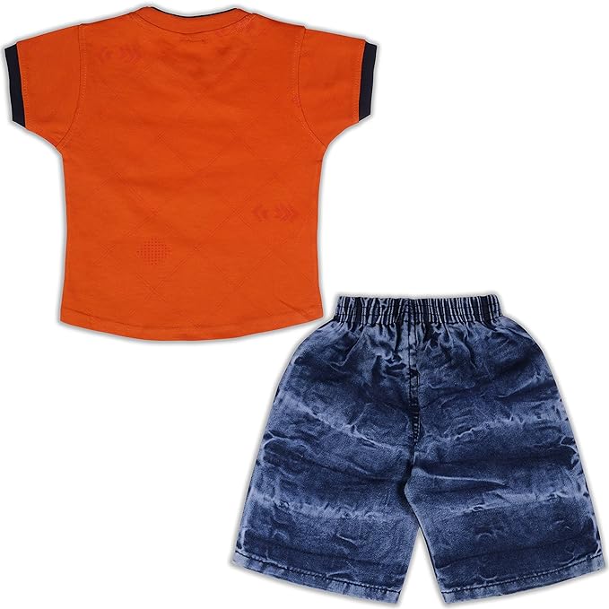Baby Boys Casual Printed T-shirt and Shorts Clothing Set