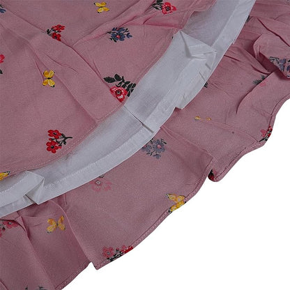 Peach Cotton Frock for Baby Girls