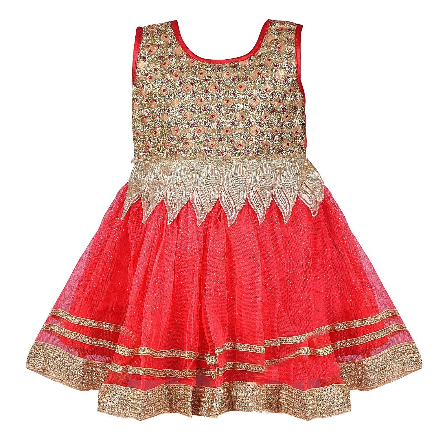 Party wear Baby Girls Frock Dress fr1522rd -  Wish Karo Dresses
