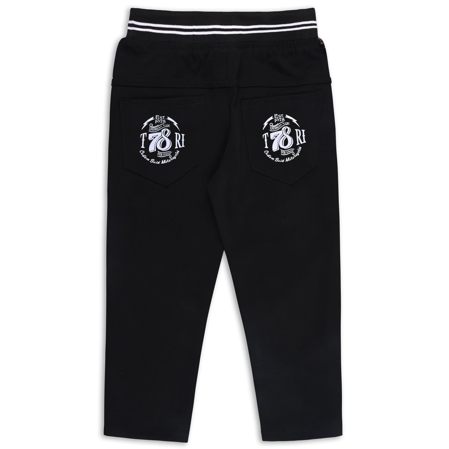 Boys Printed Elastic Casual Trouser