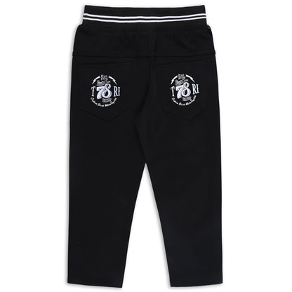 Boys Printed Elastic Casual Trouser
