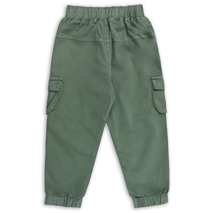 Boys Printed Elastic Cotton Cargo Trouser