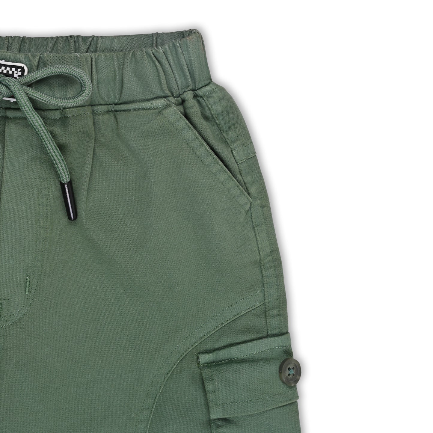 Boys Printed Elastic Cotton Cargo Trouser