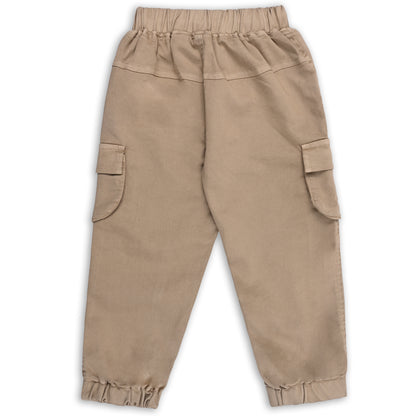 Boys Printed Elastic Cotton Cargo Trouser
