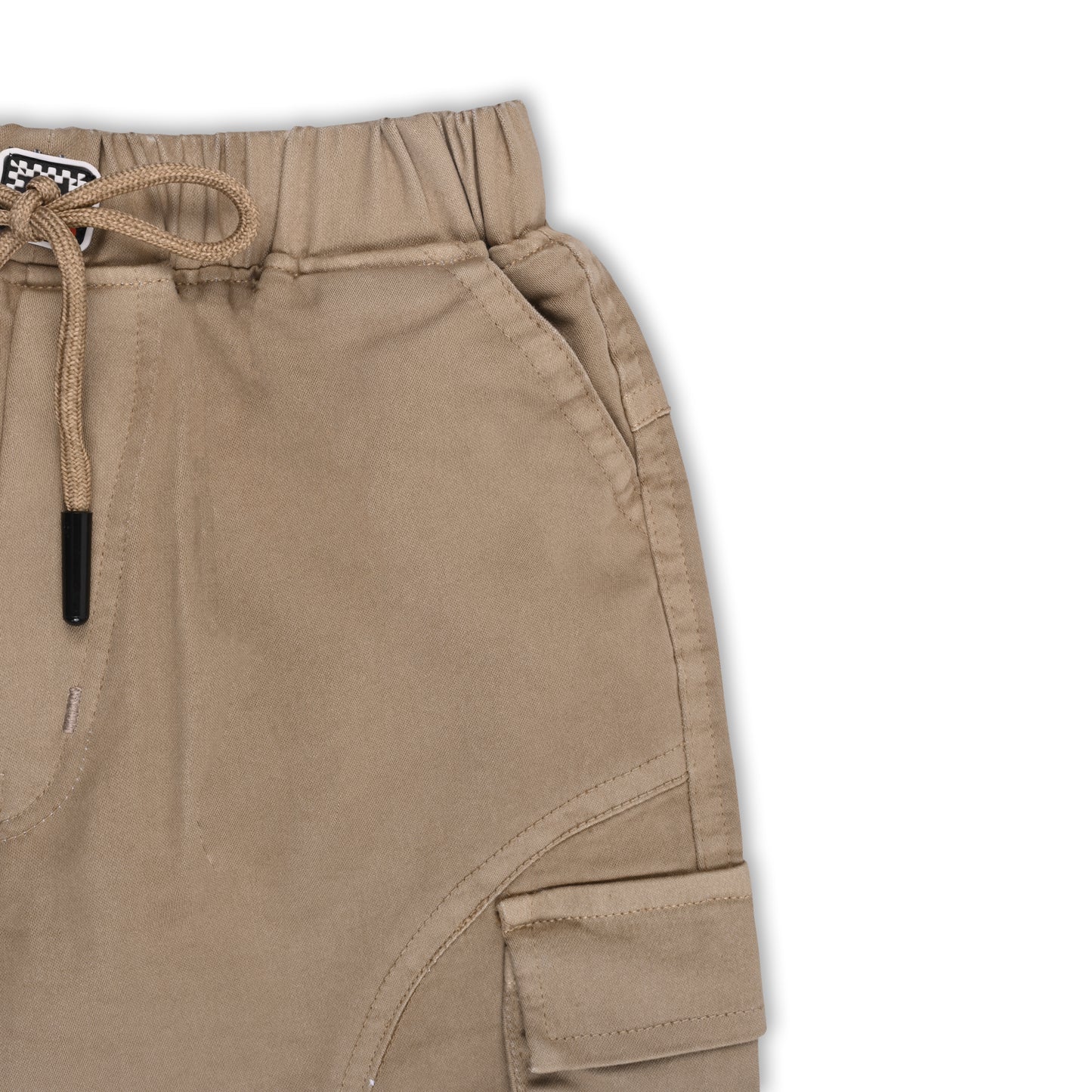 Boys Printed Elastic Cotton Cargo Trouser