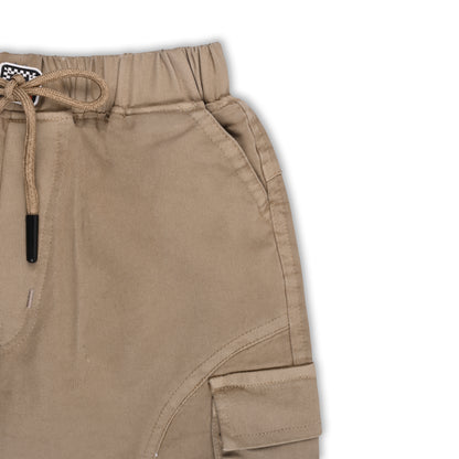 Boys Printed Elastic Cotton Cargo Trouser