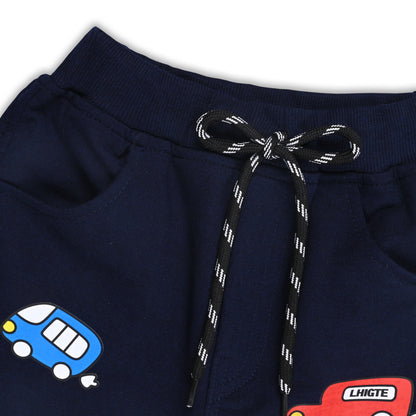 Boys Cartoon Print Elastic Cotton Casual Joggers