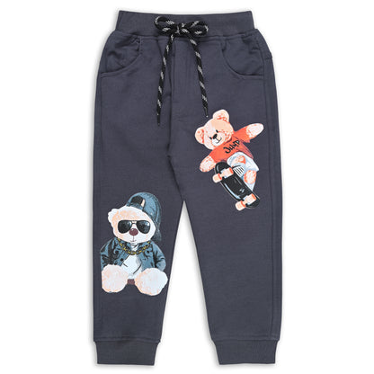 Boys Cartoon Print Elastic Cotton Casual Joggers