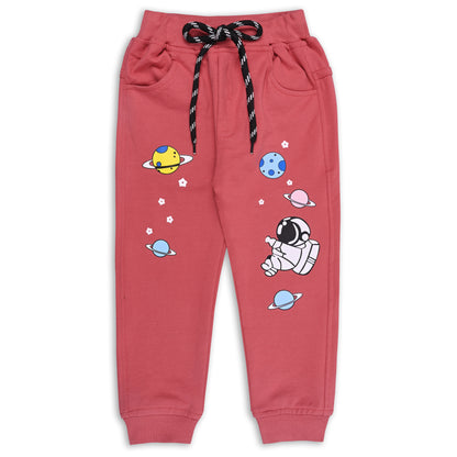 Boys Cartoon Print Elastic Cotton Casual Joggers