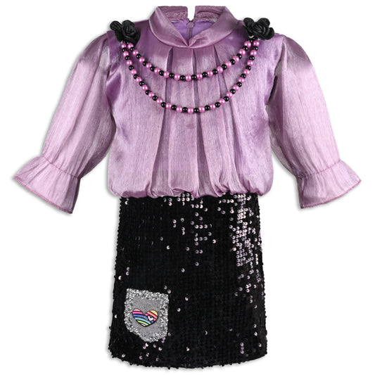 Girls Sequin Embellished Premium Party Dress