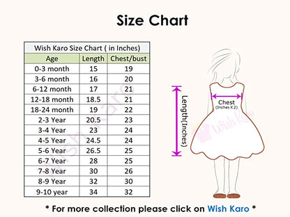 Wish Karo Girls Casual Western Dress - Japan Satin - (CSL233b)