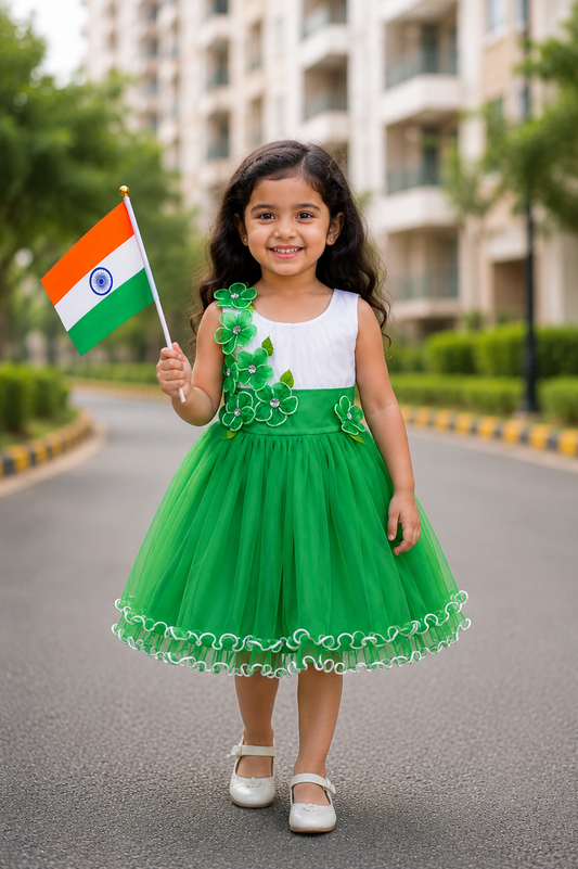 பெண்களுக்கான முழங்கால் நீள ஏ-லைன் ஃப்ராக் ஆடை