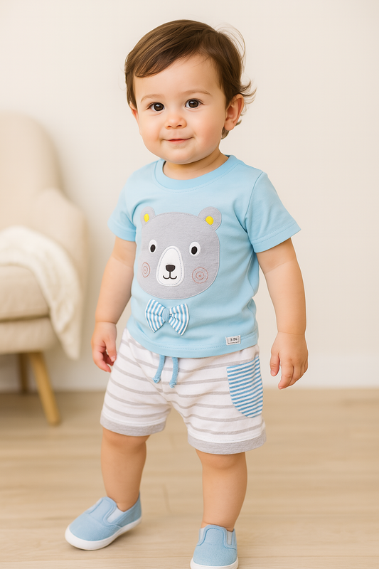 Unisex Clothing Set for Baby Boys and Girls - Blue