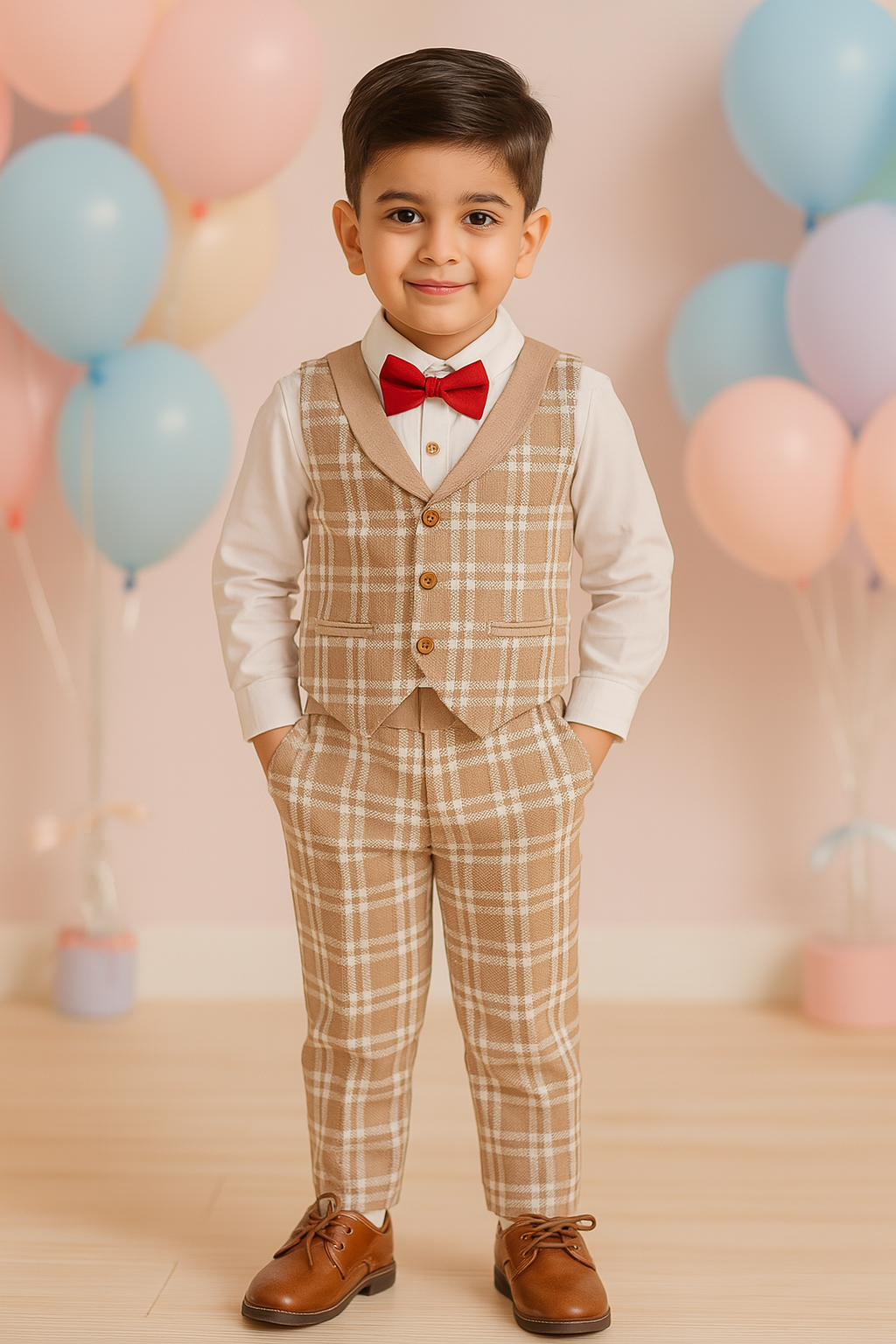 Boys Shirt With Attached Waistcoat and Pant
