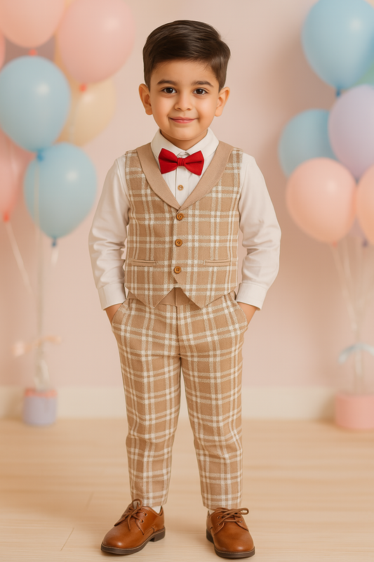 Boys Shirt With Attached Waistcoat and Pant