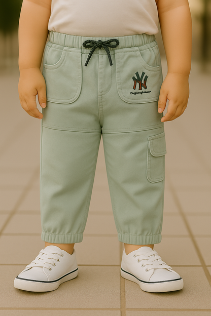 Boys Mid Rise Printed Jogger Fit Jeans