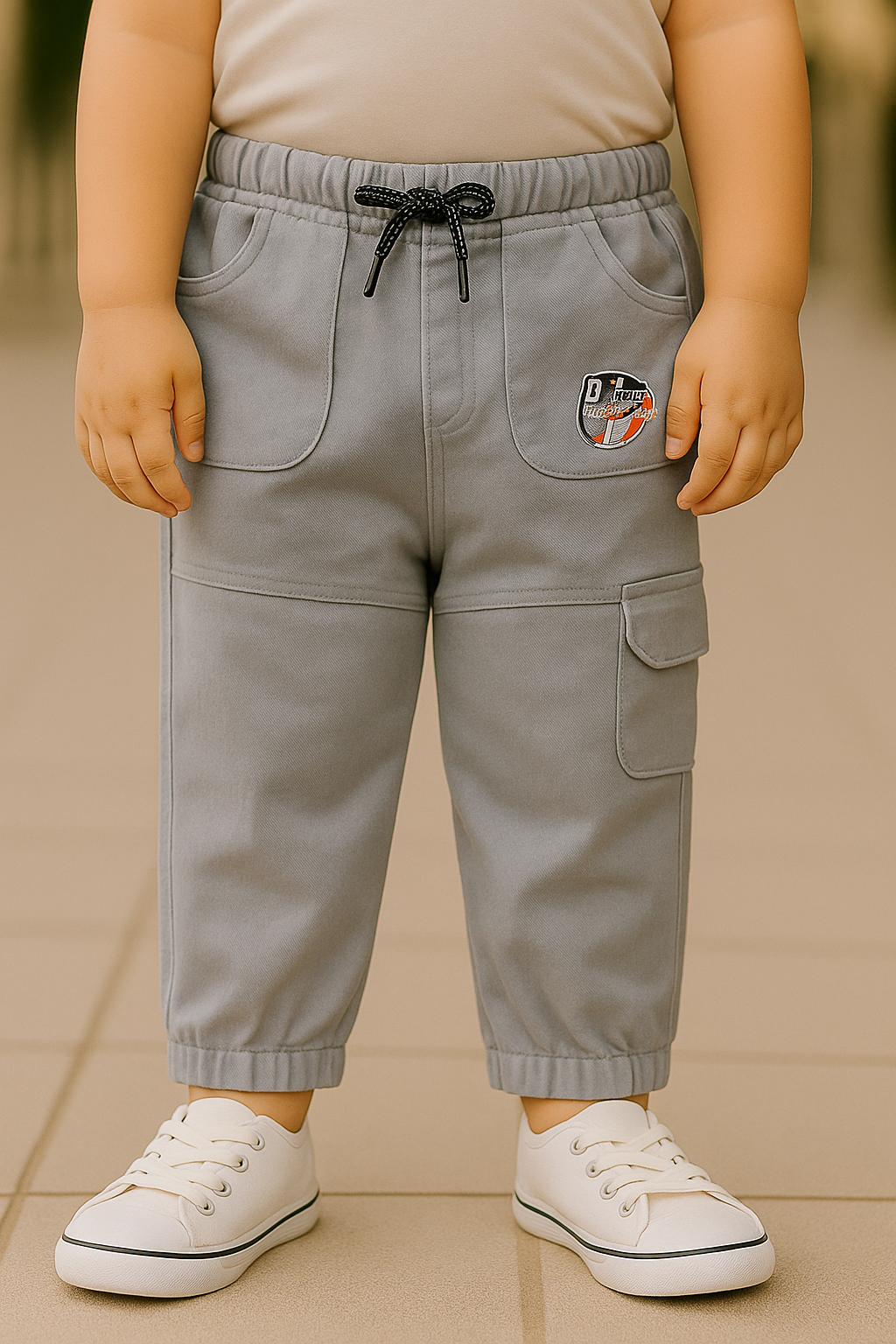 Boys Mid Rise Printed Jogger Fit Jeans
