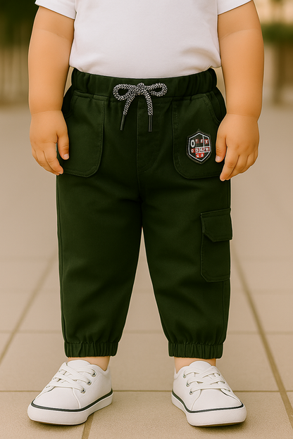 Boys Mid Rise Printed Jogger Fit Jeans
