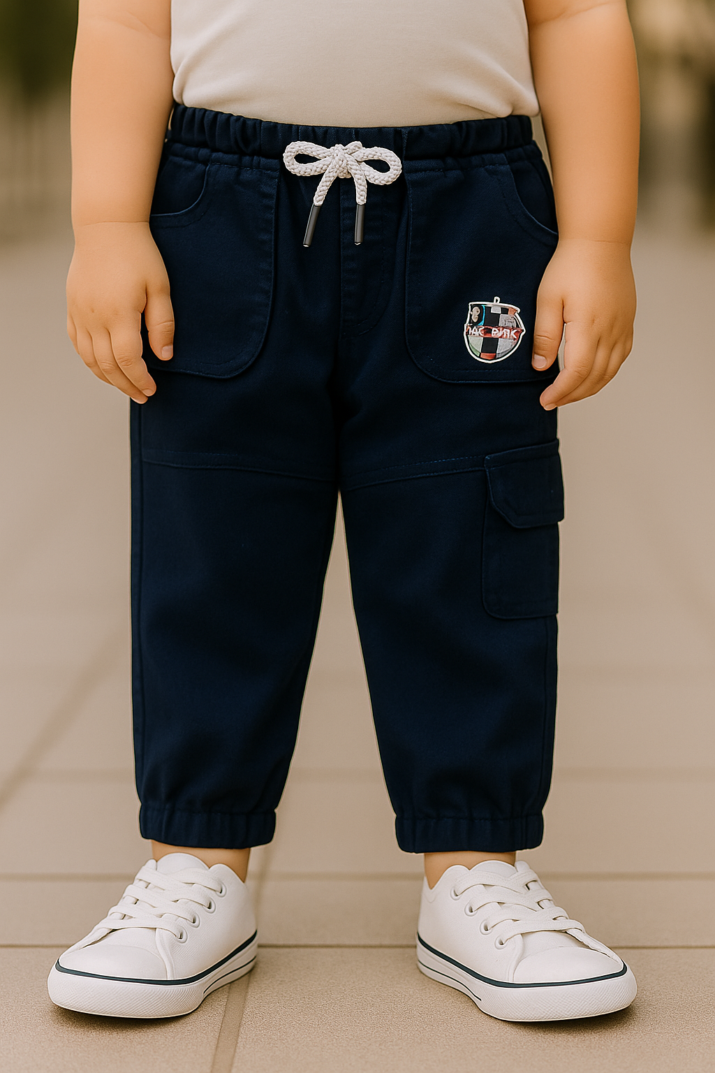 Boys Mid Rise Printed Jogger Fit Jeans