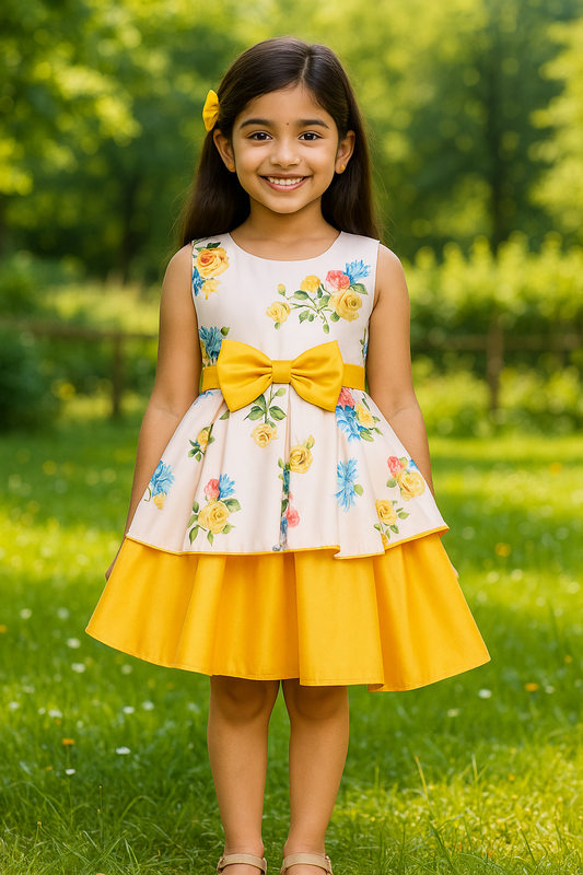 Girls Flower Design Dress