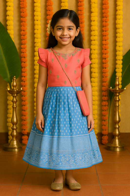 Girls Embellished Lehenga Choli Ethnic Set