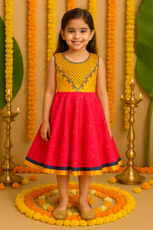 Girls Midi/Knee Length Party Dress