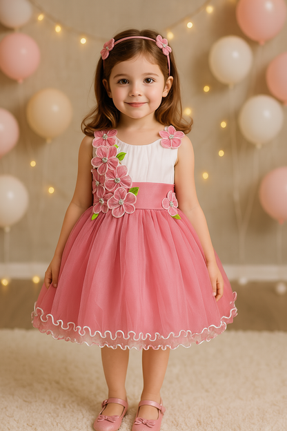 Girls Knee Length A-Line Frock Dress