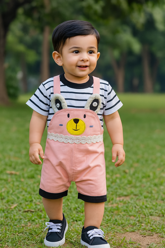 Wish Karo Boys Dungaree For Kids-(bt86pnk)