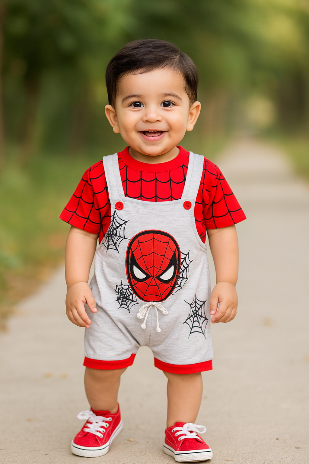 Dungaree For Baby Boys Casual Graphic Print Cotton Blend