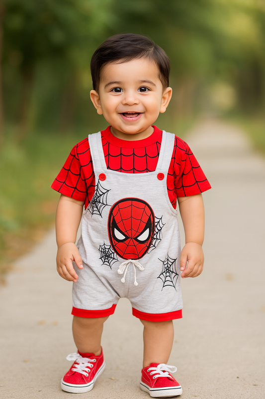 Dungaree For Baby Boys Casual Graphic Print Cotton Blend