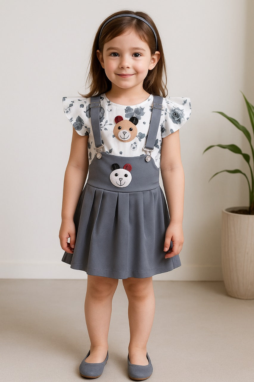 Baby Girls Casual Top and Dungaree Dress For Girls