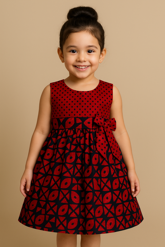Wish Karo Baby Girls' A-Line Knee Length Frock- (ctn359rdnw)