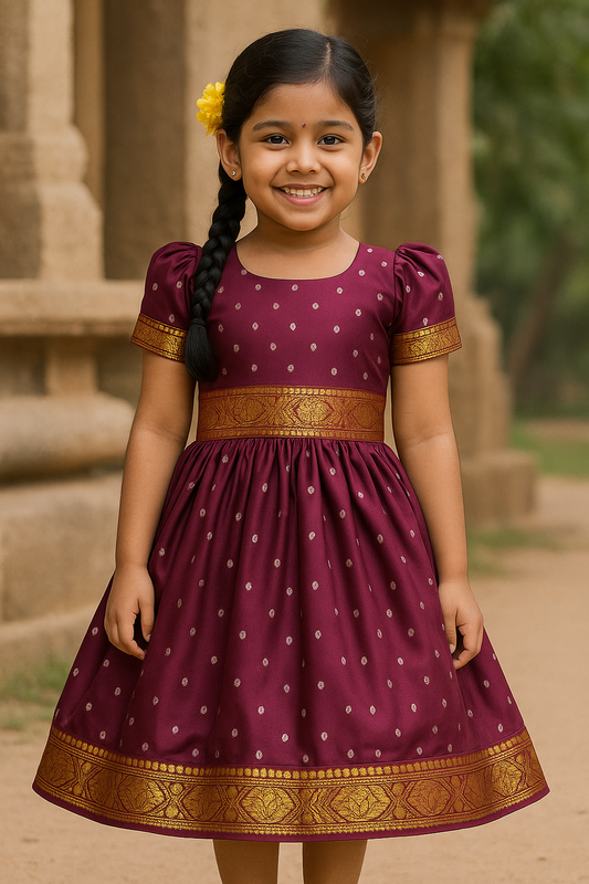 Girls Traditional border ethnic Dress