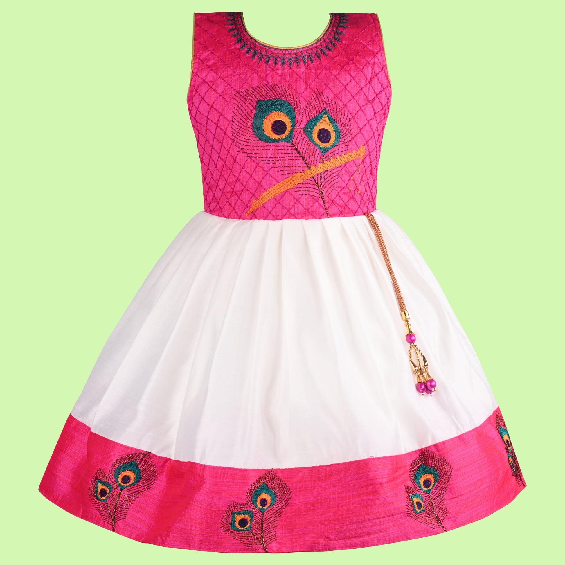 Buy Premium Onam Dress for Baby Girl Online | Girls Onam kasavu dress