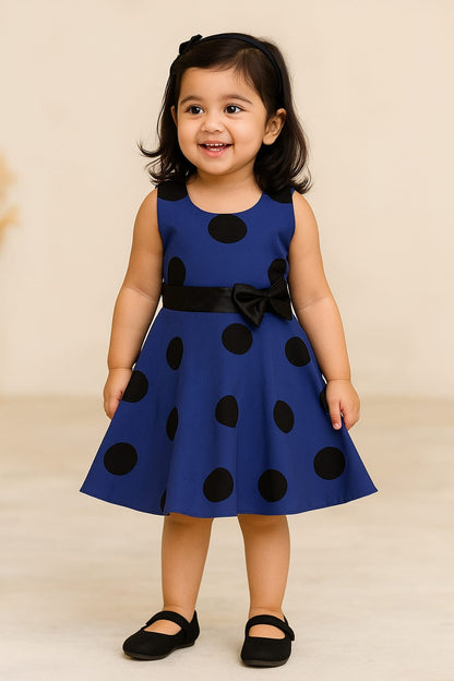 Baby Girls Midi/Knee Length Casual Dress ctn513blu