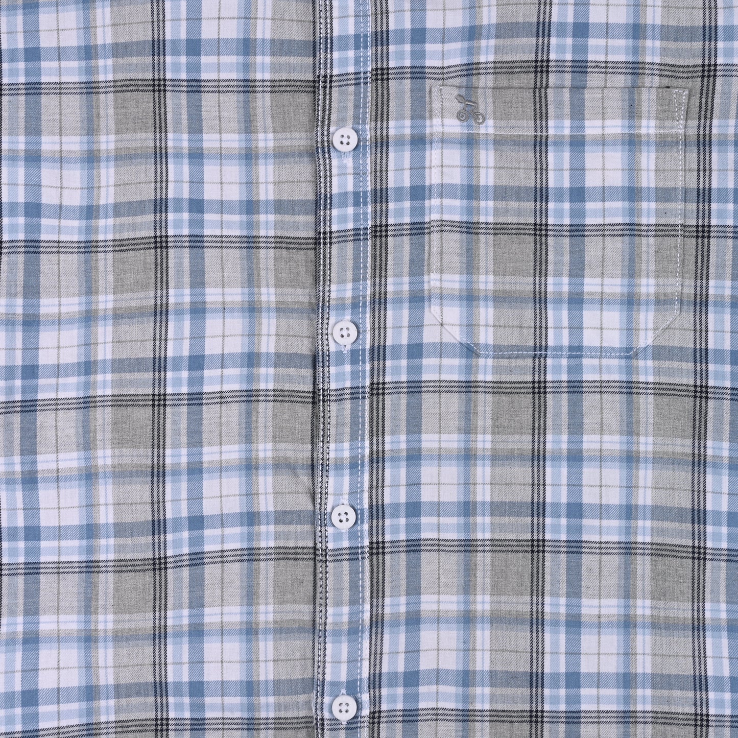 Men’s Cotton Blend Checkered Shirt with Long Sleeves