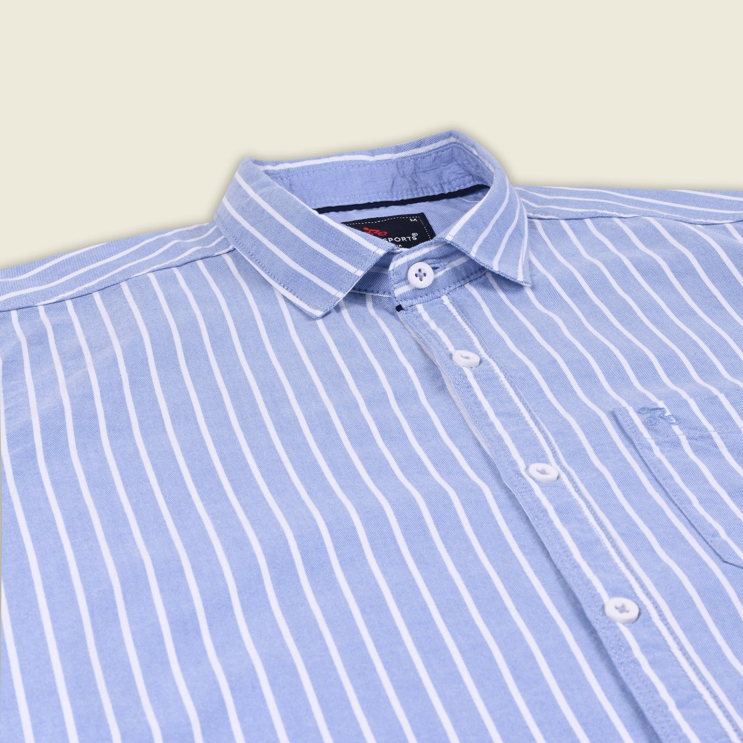 Men’s Cotton Blend Striped Shirt with Full Sleeves