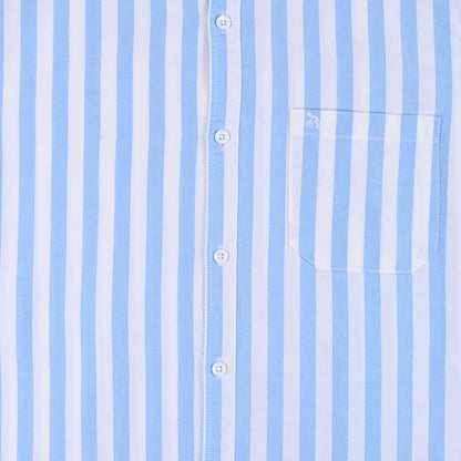 Men’s Cotton Blend Striped Shirt with Full Sleeves