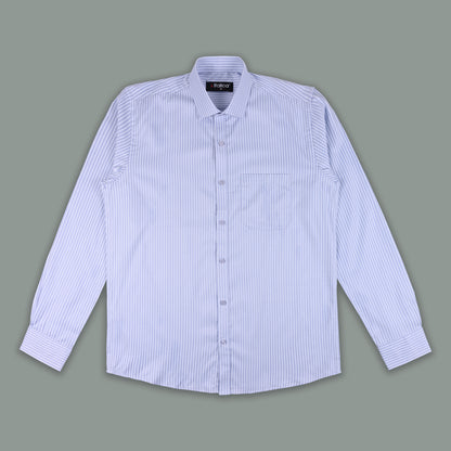 Men’s Cotton Blend Striped Shirt with Full Sleeves