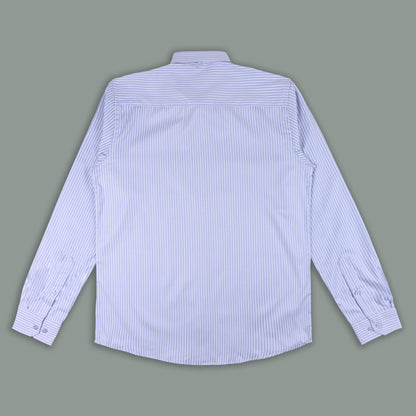 Men’s Cotton Blend Striped Shirt with Full Sleeves