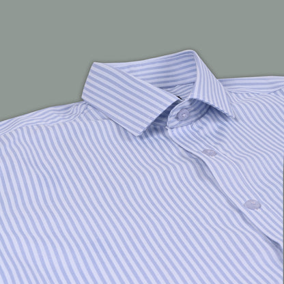 Men’s Cotton Blend Striped Shirt with Full Sleeves