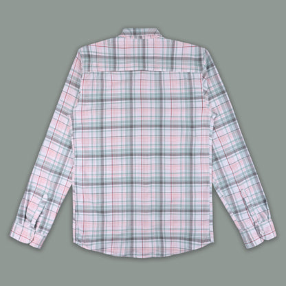 Men’s Cotton Blend Checkered Shirt with Long Sleeves