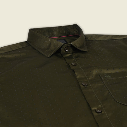 Men’s Printed Cotton Blend Shirt with Full Sleeves